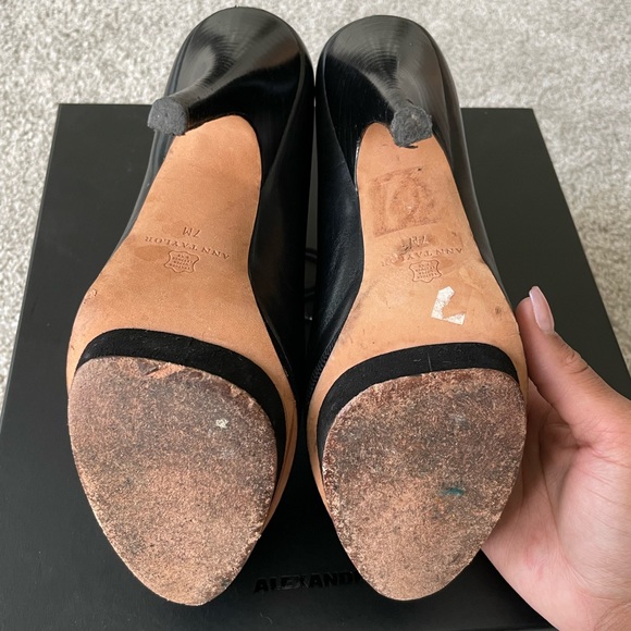 Ann Taylor Aixa Lace Up Leather Platform Booties Size 7 - Picture 10 of 10